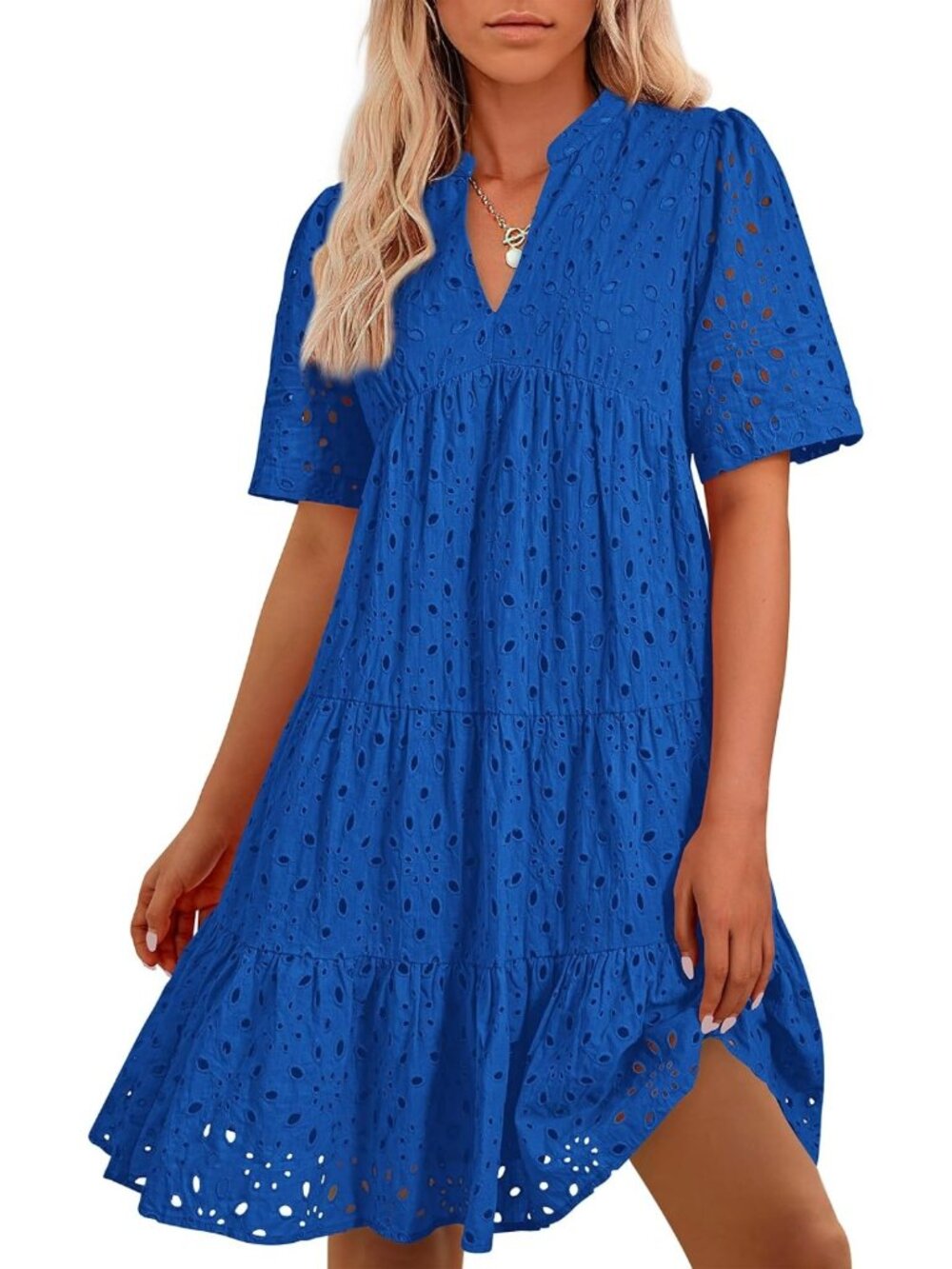 Boho Eyelet Summer Dress for Women | Trendy Casual Beachwear 2026